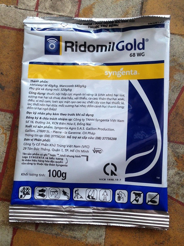 Thành phần của Ridomil Gold 68WG
