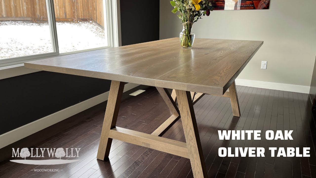 Farmhouse Table Build White Oak Plans Available! - Youtube