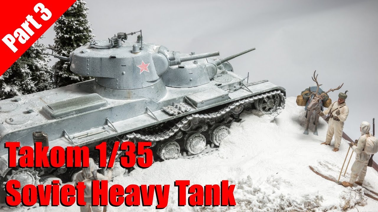 Snow Diorama Build - Smk Soviet Heavy Tank (Takom 1/35 Scale Model) -  Youtube