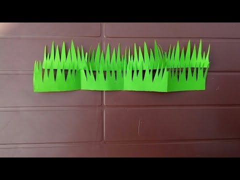 Making grass out of paper | How to make easy paper grass | DIY simple paper grass |