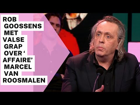 Rob Goossens maakt gewaagde grap over vermeende affaire Marcel van Roosmalen en Fanny van de Reijt